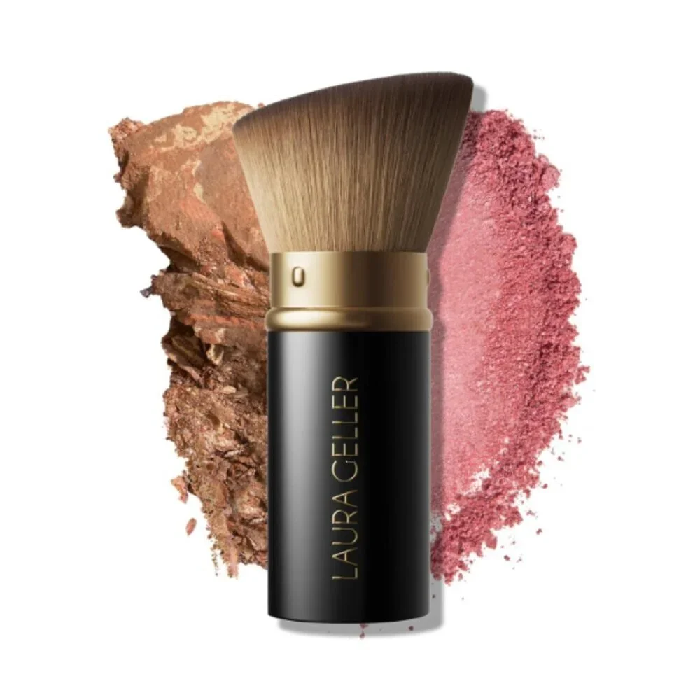 NEW LAURA GELLER Retractable Black Kabuki Brush for Liquid, Cream and Powder